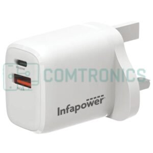 Infapower P061 Dual Port 20W USB-C PD & USB-A QC 3.0 Fast Charger